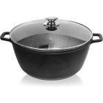 Orion faitout en fonte daluminium avec couvercle en verre granite 32 cm 97 l  induction
