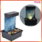 Ornement de fontaine - akozon - led marbre - pierres artificielles - alim usb / aa - int�rieur 16. 5x11. ...