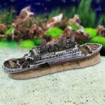 Ornement de d�coration d?aquarium - yes - �pave titanic - r�sine - 27x95x52 cm - 278g