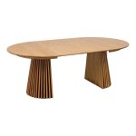 Osaka table de salle  manger avec 2 plateaux 120x120 - 160 - 200cm supplmentaires chne plaqu.