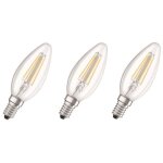 Osram lot de 3 ampoules led e14 flamme claire 4 w quivalent  40 w blanc froid (lot de 2)