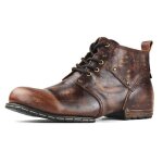 Osstone bottines r�tro en cuir marron pour homme ? oss - 6015 - 2