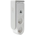 Otio bloc prise clipsable 2prise 2p + t et 2 chargeur usb - 1, 5m - blanc