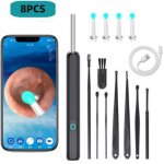 Otoscope oreille kit camera oreille dlimination du crumen 8pcs avec 6 lumires led endoscope nettoyage ...