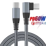 Ototon® 2m câble usb c vers usb c coudé 90 degrés charge rapide pd 60w câble type c nylon tressé pour ... Ototon® 2m câble usb c vers usb c coudé 90 degrés charge rapide pd 60w câble type c nylon tressé pour ...