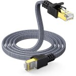 Ototon 2m plat cble ethernet rseau cat 7 nylon rj45 haut dbit 10gbps 600mhz stp lan cble pour routeur ...