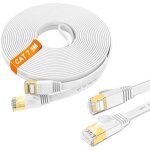 Ototon 5m cat 7 plat cble ethernet rseau rj45 haut dbit 10gbps 600mhz 8p8c pour switch tv box pc ...