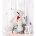 Ours en peluche géante xxl bueno 190 cm blanc - mi? gustaw - peluche géante - intérieur - mixte Ours en peluche géante xxl bueno 190 cm blanc - mi? gustaw - peluche géante - intérieur - mixte