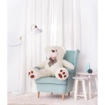 Ours en peluche gante xxl - mi? gustaw - blanc - 130 cm - intrieur