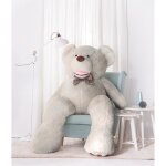 Ours en peluche g�ante xxl - mi? gustaw - gris - 190 cm - int�rieur - enfant - mixte