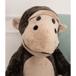 Ours en peluche gante xxl singe rafa - mi? gustaw - gris - 130cm - pour enfant - intrieur