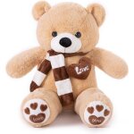 Ours en peluche ours en peluche nounours g�ant 100cm brun clair cadeau danniversaire