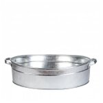 Bassine ovale - l 452 x l 585 x h 154 cm - zinc