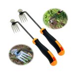 Outil de d�sherbage manuel - acier inoxydable - lot de 2 - 35 cm - ergonomique - antid�rapant