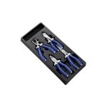 Module doutils - expert - jeu 4 pinces m�canicien - plateau plastique - bleu