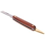 Outil de greffage pliable - okz� - acier inoxydable - manche en palissandre - double ouverture - ergonomique ...