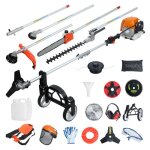 Outil jardin multifonctionnel ? fianao ? 52cc 23 kw ? 8 en 1 ? moteur 2 temps ? vitesse 9500 tr / min ...