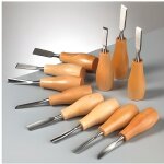 Outils de sculpture - efco - gouges de 14 cm - lot de 11 - pierre stéatite - précision et qualité Outils de sculpture - efco - gouges de 14 cm - lot de 11 - pierre stéatite - précision et qualité