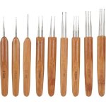 Outil de tissage de cheveux tresse 9pcs lisse crochet au crochet dreadlock technologie de tricotage