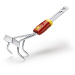 Petite griffe - sarcleuse - outils wolf - multi - star - 3 dents - acier galvanis - 65 cm