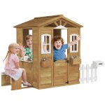 Outsunny - cabane de jeu pour enfant - bois de sapin - 205x119x140cm - jaune