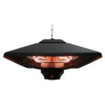 Outsunny chauffage radiant suspendu ip24 et 20 m dim. 43l x 43l x 25h cm 2 tubes 1000 / 2000 w extrieur ...