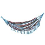 Outsunny hamac de voyage portable style hippie chic toile de hamac dim. 3l x 1, 5l m coton polyester ...