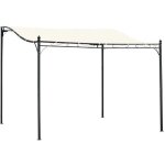 Outsunny pergola tonnelle de jardin auvent 297 x 297 m adossable m�tal noir polyester imperm�abilis� ...