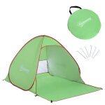 Abri de plage tente - outsunny - pliable pop - up automatique instantan� protection uv fen�tre arri�re ...