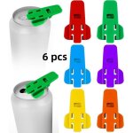 Ouvre boîte manuel - multicolore - 6 outils - plastique - dimensions compactes - protection ongles Ouvre boîte manuel - multicolore - 6 outils - plastique - dimensions compactes - protection ongles