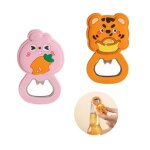 Ouvre bouteille - 2 pi�ces - acier inoxydable - magn�tique - dessin anim�