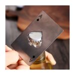 Ouvre - bouteille imitation carte as de pique d�capsuleur