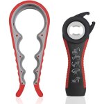 Ouvre - bouteille multifonction 5 en 1 - ouvre - bocal - ergonomique - antid�rapant - rouge