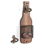 Ouvre - bouteille mural vintage avec panier de rangement ouvre - bouteille cr�atif d�coration pour comptoir ...