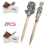 Ouvre - lettre - toutankhamon & anubis - alliage de zinc - couleur cuivre antique - ergonomique Ouvre - lettre - toutankhamon & anubis - alliage de zinc - couleur cuivre antique - ergonomique