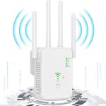 Ouylaf repeteur wifi 1200mbps amplificateur double bande 5ghz 2. 4ghz avec wps port gigabit compatible ...