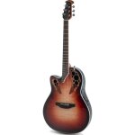 Ovation ce44lx - 1r celebrity elite exotic ruby burst guitare �lectro - acoustique folk pour gaucher
