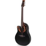 Ovation ce44l - 5 celebrity elite mid depth black guitare �lectro - acoustique folk pour gaucher