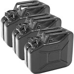 Oxid7 lot de 3 bidons à essence en métal noir 10 l avec homologation onu ? conception testée ? pour essence ... Oxid7 lot de 3 bidons à essence en métal noir 10 l avec homologation onu ? conception testée ? pour essence ...
