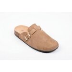 Ozabi sabots femme confort boucle ajustable semelle li�ge lb510122 taupe