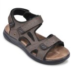 Ozabi sandales homme confort marche r�glables semelle antid�rapante ts081 marron fonce