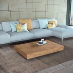 Ozzio new cover table basse transformable en eco - bois chne antique et pitement en mtal graphite