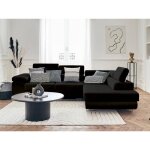 Pablo - canap dangle droit - 5 places - convertible avec coffre et ttires rglables - en velours - ...