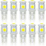 Pack 10 ampoulespremium t10 ledintrieur plaque immatriculation feu position