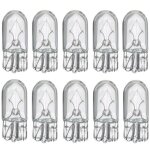 Pack 10 ampoules t5 halogne - tableau de bord compteur - 12w 12v pour auto moto scooter