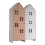 Pack - 2 armoires enfant casami bruges 171cm rose & blanc