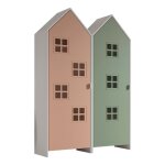 Pack - 2 armoires enfant casami bruges 171cm rose & vert