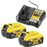 Pack �nergie xr 18v - dewalt - avec 2 batteries 18v 5. 0ah + chargeur universel 12v / 18v - dcb1104p2 ...