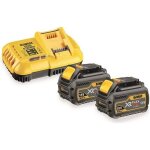 Pack 2 batteries flexvolt 18v / 54v 6ah / 2ah + 1 chargeur en boite carton - dewalt - dcb118t2 - qw