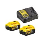 Pack de 2 batteries xr 18v 5ah + chargeur multivoltage - dewalt - dcb115p2 - qw